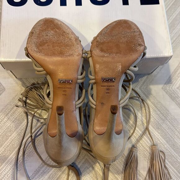 Schultz Women’s Valquis Lace Up Tassel Stiletto Heeled Sandals - Picture 9 of 9